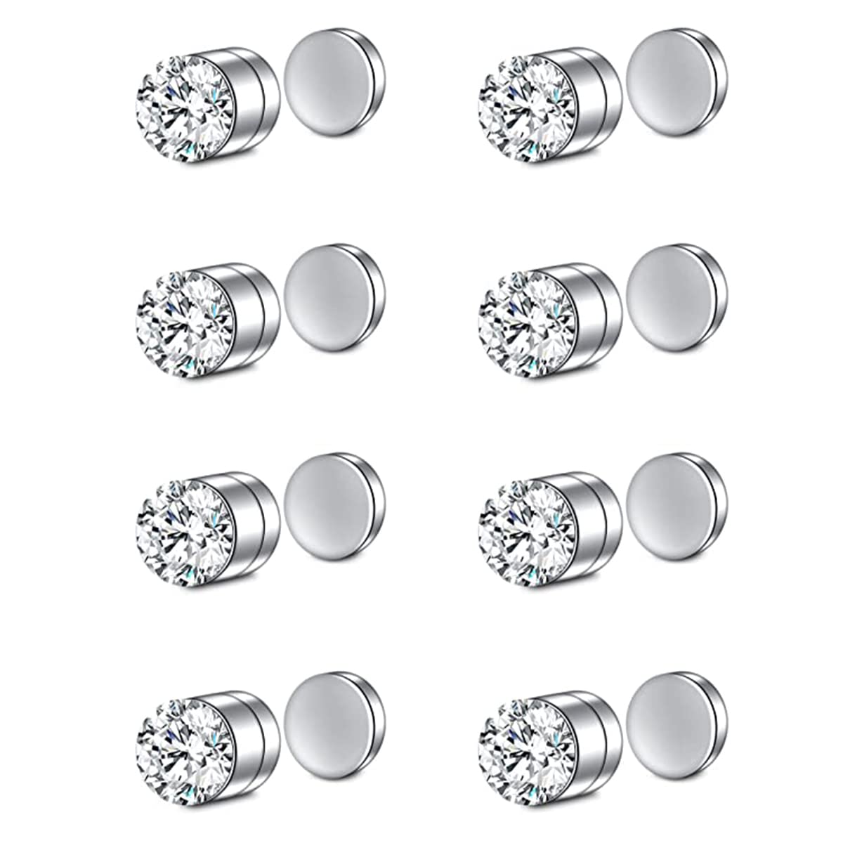 JFORYOU 20G 8mm 6 - 10 Stück Fake Nasenpiercing Hoop Fake Nasen Ring Fake Ohr Helix Cartilage Ring - 🅹🅰🅶🆄🅰 🆃🅰🆃🆄