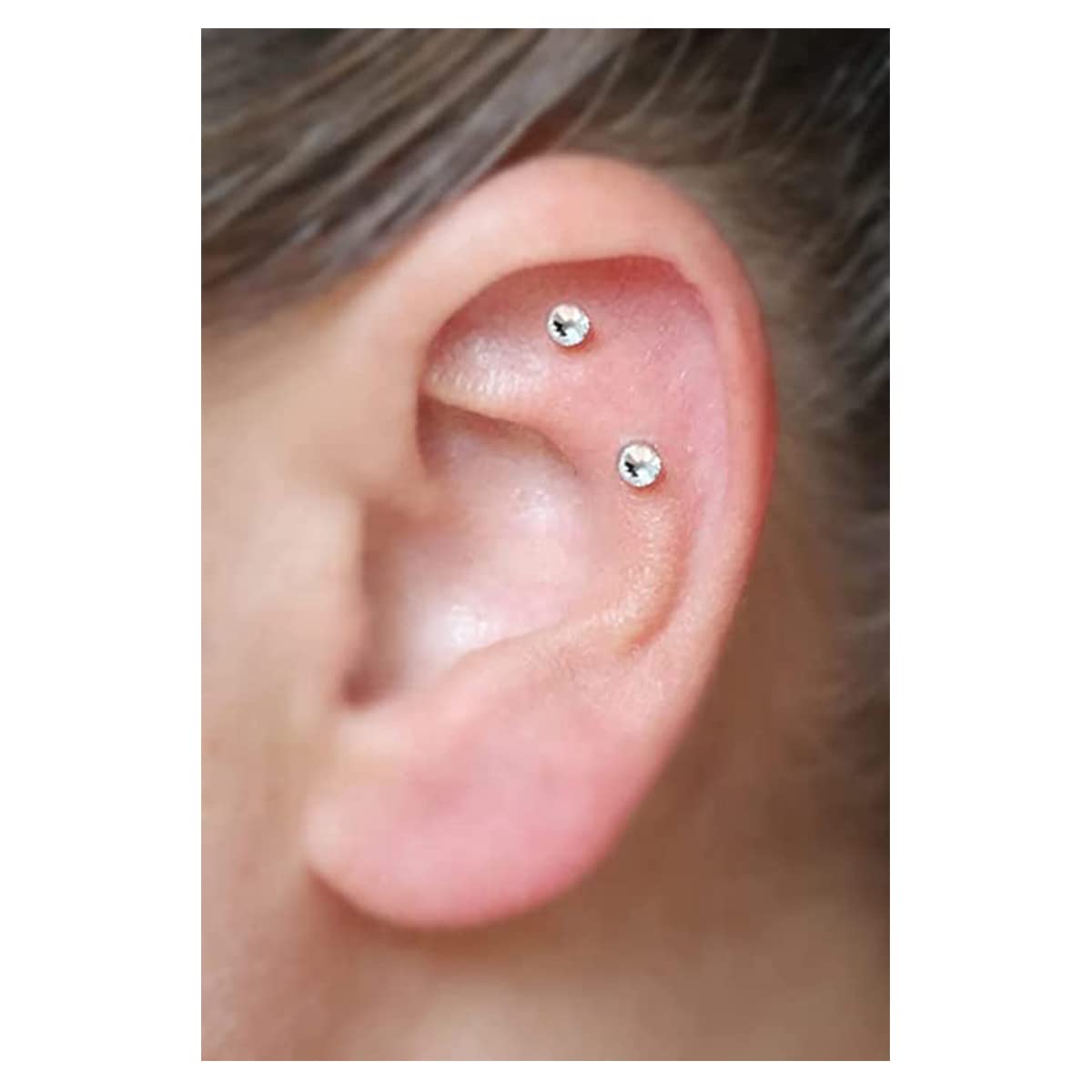 JFORYOU 20G 8mm 6 - 10 Stück Fake Nasenpiercing Hoop Fake Nasen Ring Fake Ohr Helix Cartilage Ring - 🅹🅰🅶🆄🅰 🆃🅰🆃🆄