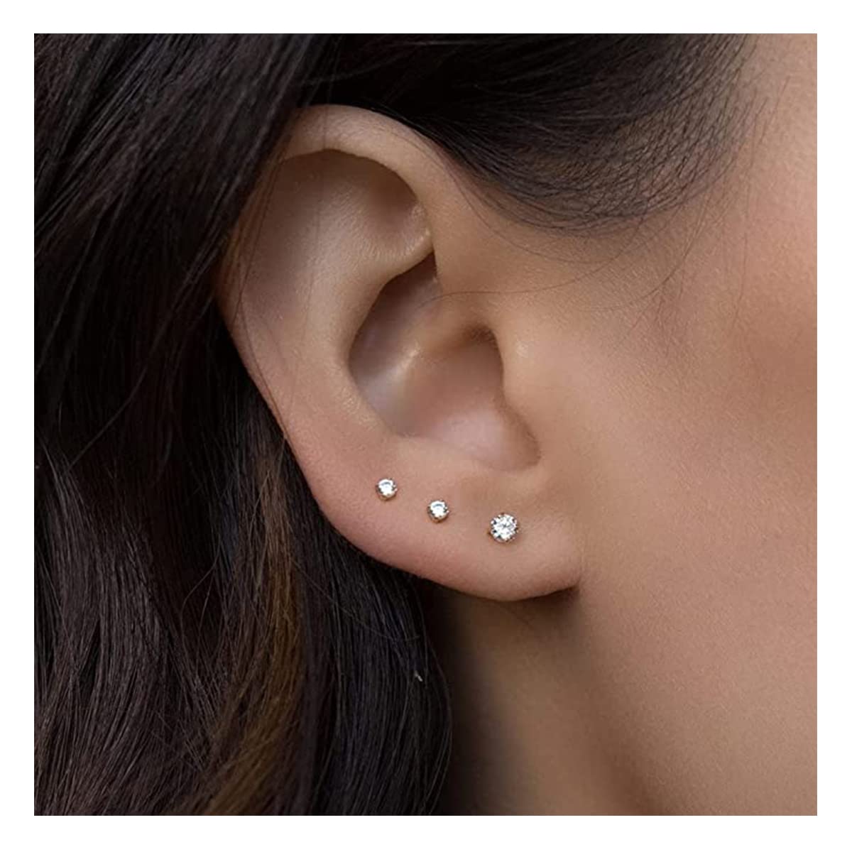 JFORYOU 20G 8mm 6 - 10 Stück Fake Nasenpiercing Hoop Fake Nasen Ring Fake Ohr Helix Cartilage Ring - 🅹🅰🅶🆄🅰 🆃🅰🆃🆄