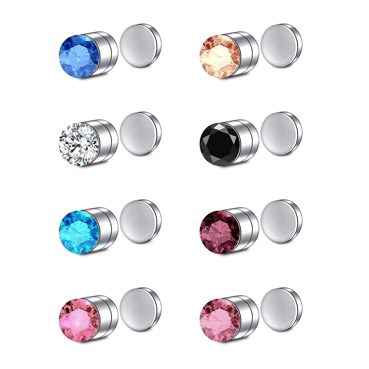 JFORYOU 20G 8mm 6 - 10 Stück Fake Nasenpiercing Hoop Fake Nasen Ring Fake Ohr Helix Cartilage Ring - 🅹🅰🅶🆄🅰 🆃🅰🆃🆄