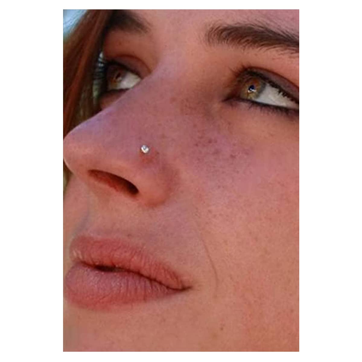 JFORYOU 20G 8mm 6 - 10 Stück Fake Nasenpiercing Hoop Fake Nasen Ring Fake Ohr Helix Cartilage Ring - 🅹🅰🅶🆄🅰 🆃🅰🆃🆄