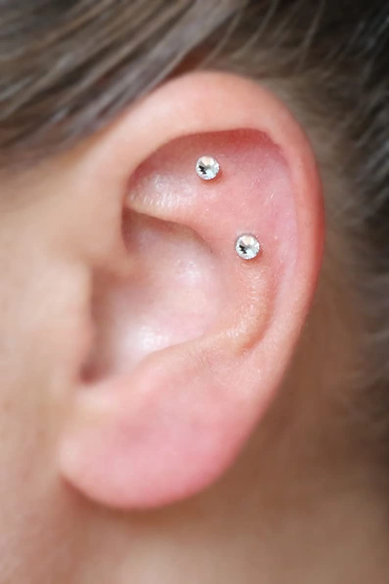 JFORYOU 20G 8mm 6 - 10 Stück Fake Nasenpiercing Hoop Fake Nasen Ring Fake Ohr Helix Cartilage Ring - 🅹🅰🅶🆄🅰 🆃🅰🆃🆄