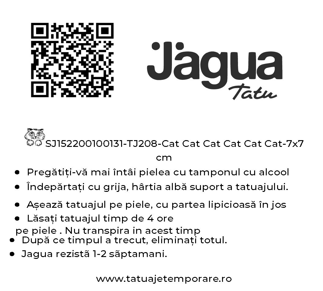Cat Cat Cat Cat Cat Cat tatuaj temporar jagua - 🅹🅰🅶🆄🅰 🆃🅰🆃🆄