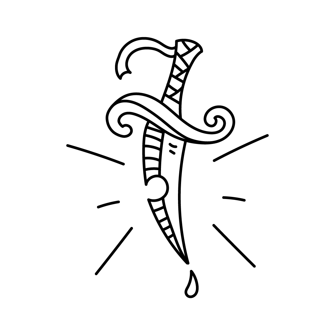 Iatagan tatuaj jagua real - 🅹🅰🅶🆄🅰 🆃🅰🆃🆄