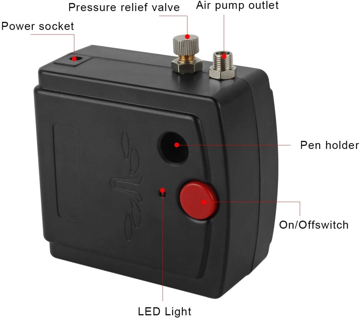 Set compresor cu aerograf Speed Pistol și accesorii cu dublă acțiune pentru aerograf. Compresor mic, artă pentru tatuaj, pictură, spray pentru prăjituri, model pentru prăjituri, set de instrumente pentru unghii. - 🅹🅰🅶🆄🅰 🆃🅰🆃🆄