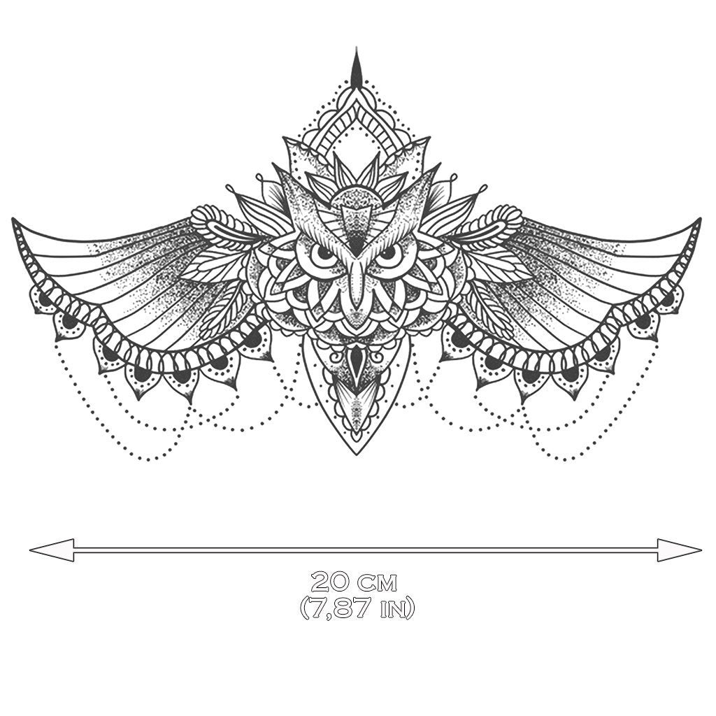 Underboob Mandala 3 tatuaj jagua real - 🅹🅰🅶🆄🅰 🆃🅰🆃🆄