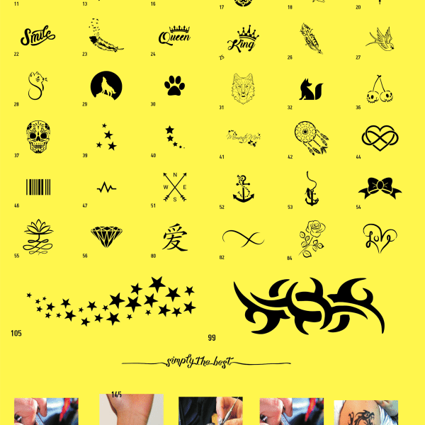 Special Banner plus 45 șabloane plus set complet aerograf Văzduh Tatu - 🅹🅰🅶🆄🅰 🆃🅰🆃🆄