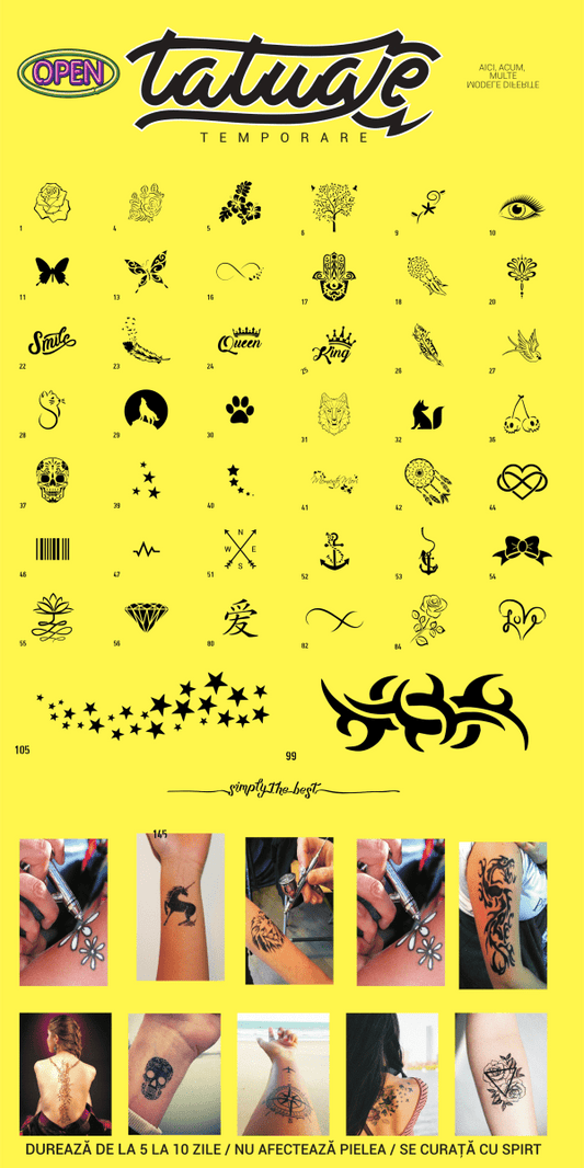 Special Banner plus 45 șabloane plus set complet aerograf Văzduh Tatu - 🅹🅰🅶🆄🅰 🆃🅰🆃🆄