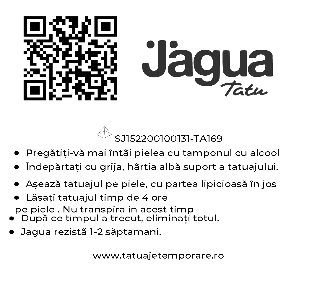 VERSO Tatuaj Jagua tatuaj real pentru 2 saptamani - Jagua tatuaje temporare PENTRU square_pyramid