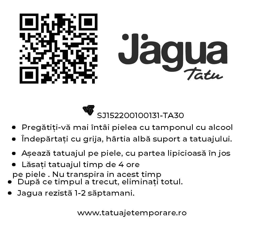 VERSO Tatuaj Jagua tatuaj real pentru 2 saptamani - Jagua tatuaje temporare PENTRU conectat