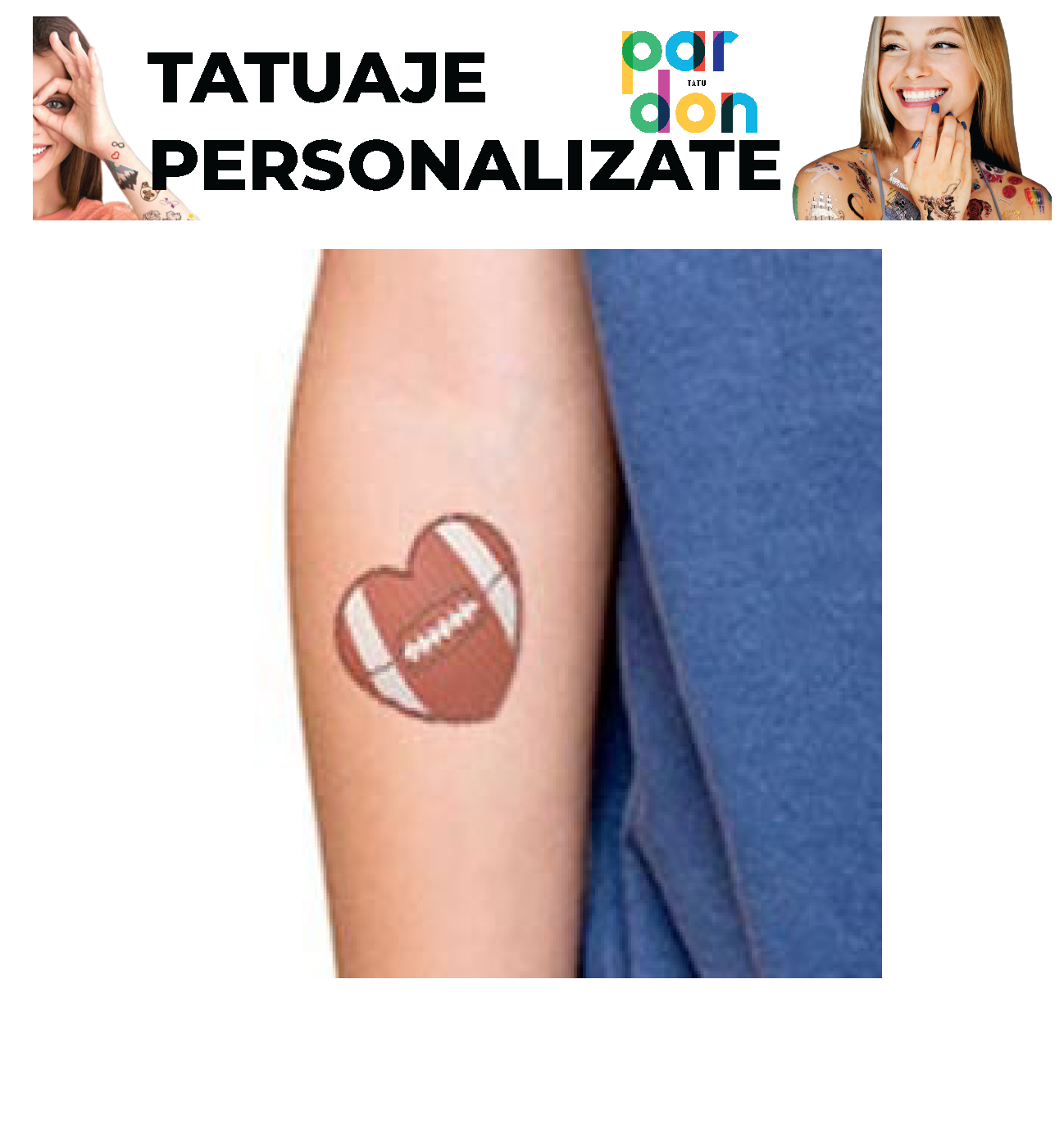 Productie Tatuaje Personalizate - Pardon Tatu - Alb - 280 x 190 MM - 1000