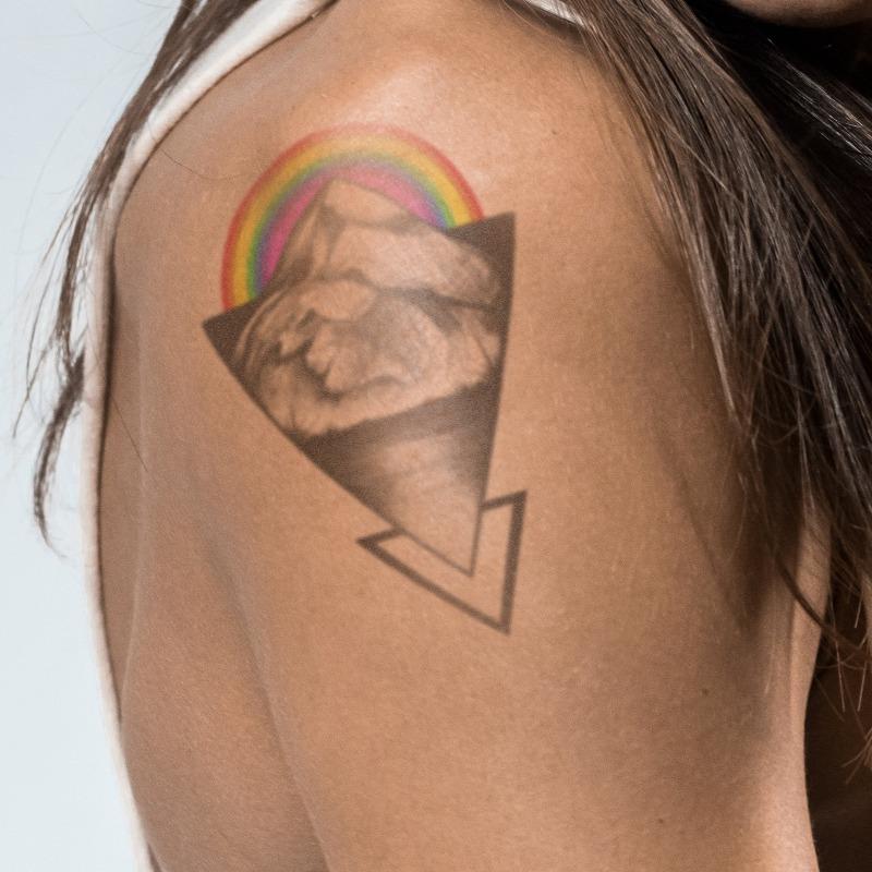 Rainbow Peak - tatuaj temporar de lipit cu apa Pardon Tatu