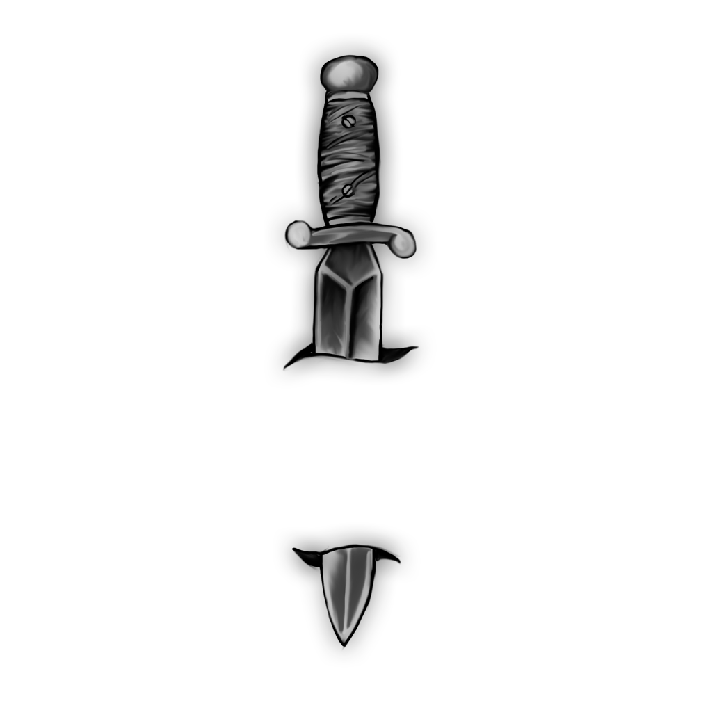 3-D Dagger - tatuaj temporar de lipit cu apa Pardon Tatu