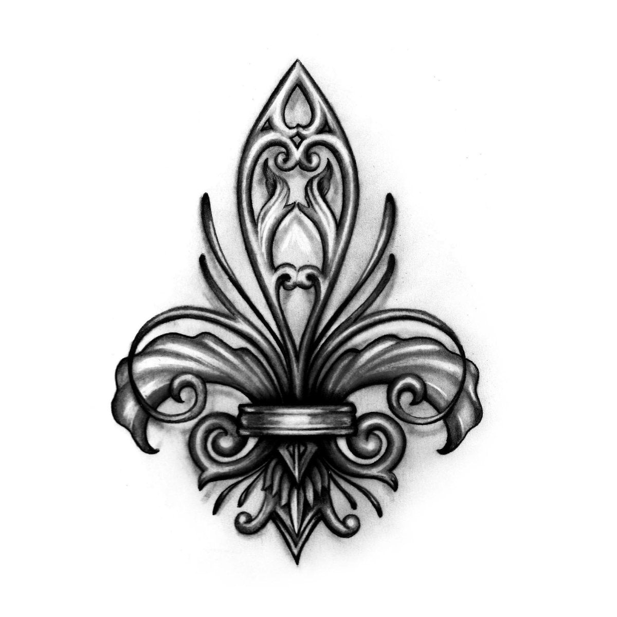 Fleur De Lis Pardon Tatu - 🅹🅰🅶🆄🅰 🆃🅰🆃🆄