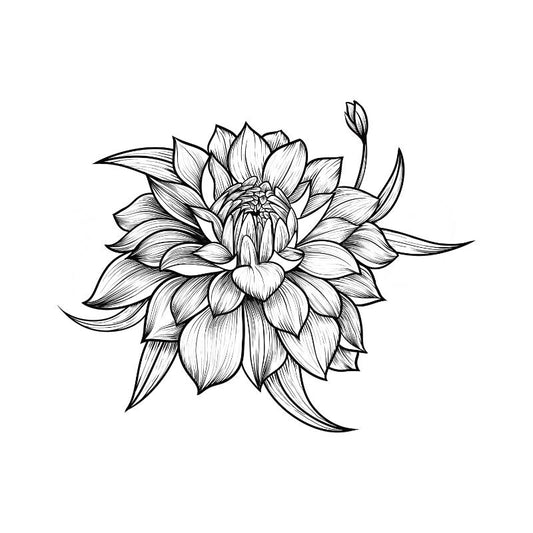 Sacred Lotus - tatuaj temporar de lipit cu apa Pardon Tatu