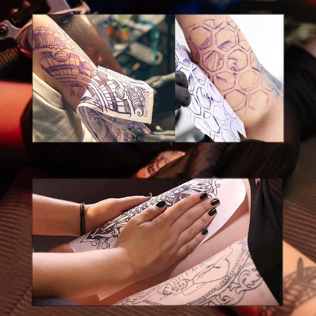 Foi Transfer Sablon Tatuaj, Spirit Classic Thermal , Set 10, Foaie de transfer Spirit Hectograf pentru a crea sabloane manual pentru tatuaje temporare Jagua Gel Dimensiunea foaie transfer 21,5 x 28cm - 🅹🅰🅶🆄🅰 🆃🅰🆃🆄