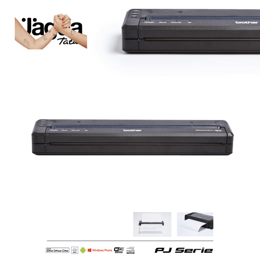 Imprimanta sablon stencil Jagua Tatu Gel Brother PJ - 763, cu fir și fără fir, mobil, termic, 2.0+EDR, 300 x 300 DPI, - 10 - 50 °C - 🅹🅰🅶🆄🅰 🆃🅰🆃🆄