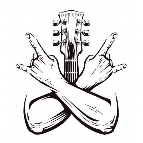 Rock Chitara tatuaj jagua real - 🅹🅰🅶🆄🅰 🆃🅰🆃🆄