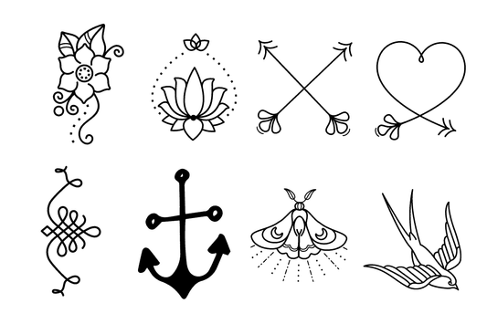 SLEEVE Jagua Tatu Set Nr. 1 Jagua Tatu - Tatuaje temporare acoperire braț complet (8 tatuaje) - 🅹🅰🅶🆄🅰 🆃🅰🆃🆄