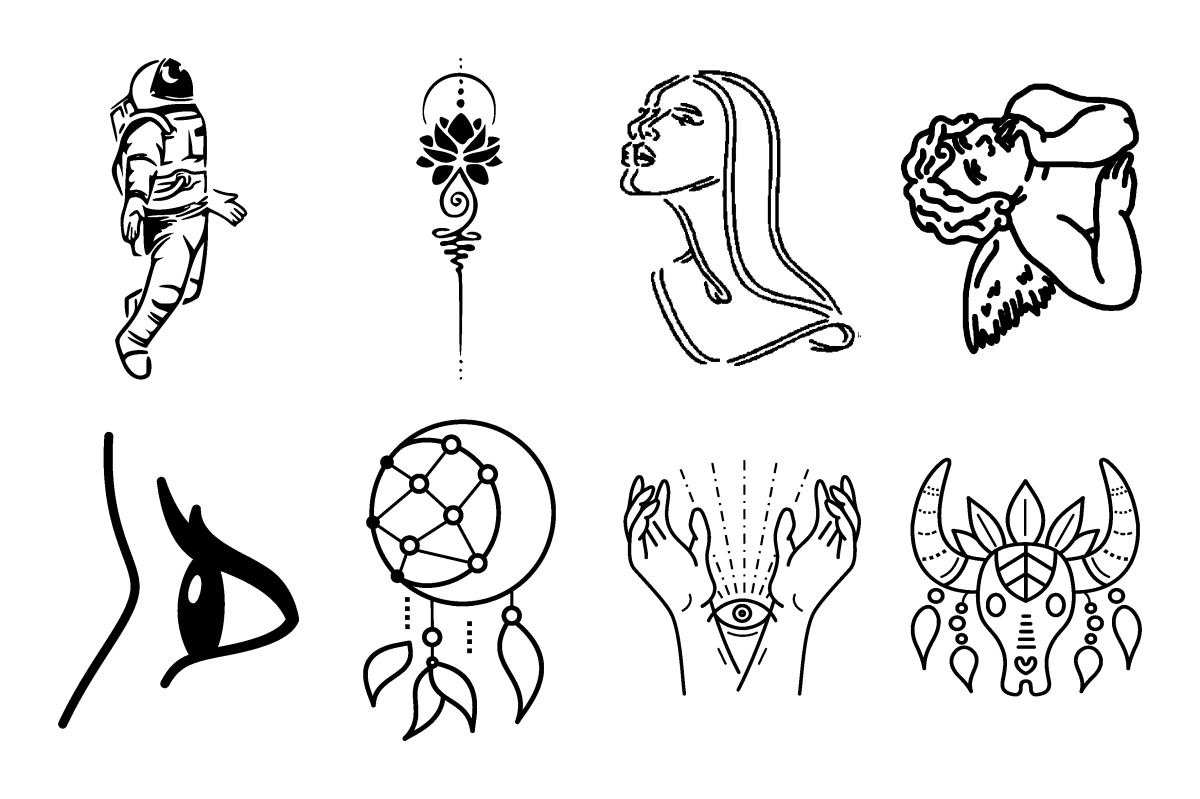 SLEEVE Jagua Tatu Set Nr. 5 Jagua Tatu - Tatuaje temporare acoperire braț complet (8 tatuaje) - 🅹🅰🅶🆄🅰 🆃🅰🆃🆄