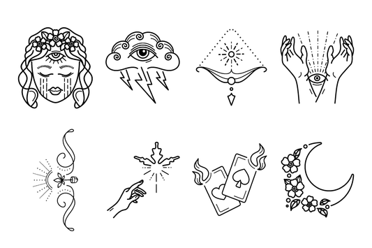 SLEEVE Jagua Tatu Set Nr. 6 Jagua Tatu - Tatuaje temporare acoperire braț complet (8 tatuaje) - 🅹🅰🅶🆄🅰 🆃🅰🆃🆄