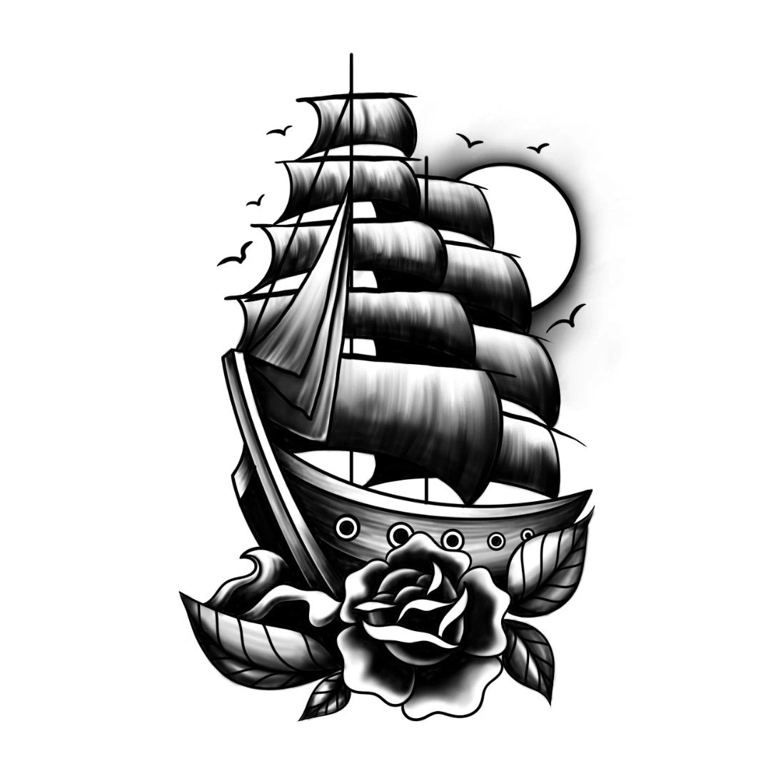 Ahoy! - tatuaj temporar de lipit cu apa Pardon Tatu
