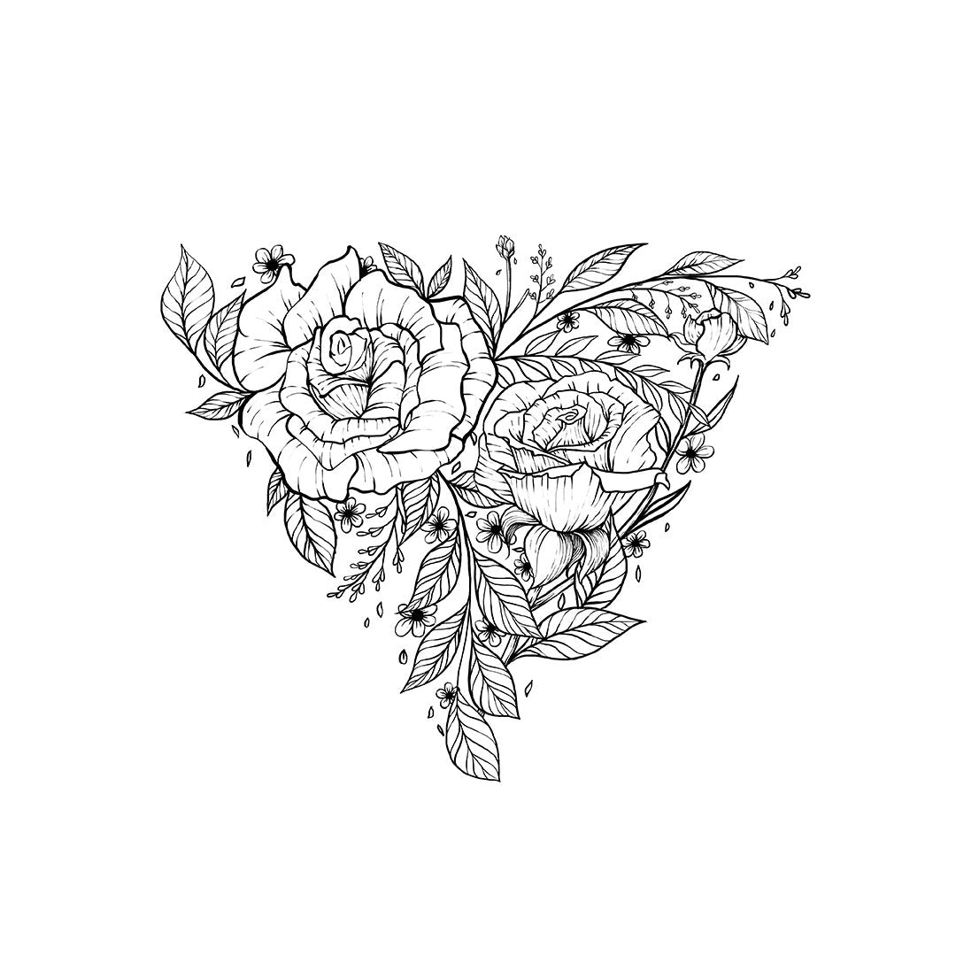 Tri - Floral Pardon Tatu - 🅹🅰🅶🆄🅰 🆃🅰🆃🆄