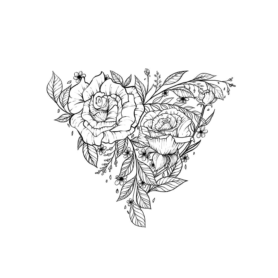 Tri - Floral Pardon Tatu - 🅹🅰🅶🆄🅰 🆃🅰🆃🆄